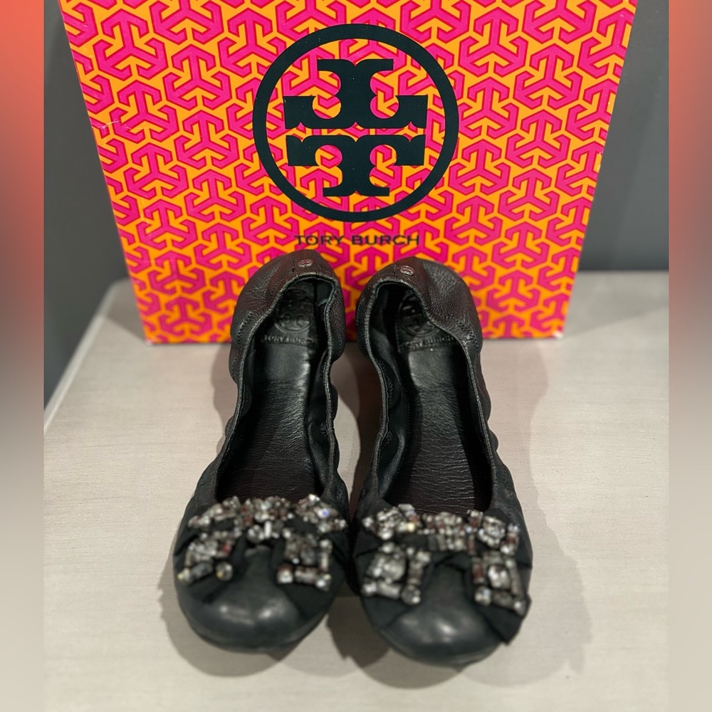 Tory Burch Ballet Flats with Sparkling Bows